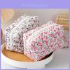Floral Makeup Bag Large Capacity Organizer With Zipper For Travel And Home Use