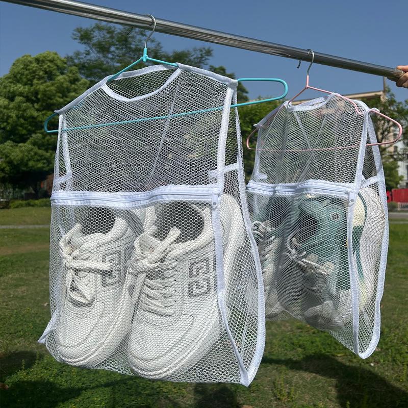 Sneaker Wash Bag Durable Fabric Thick Layer Laundry Bag For Shoes Clothing Airing Drying Net Bag Reusable For Women Men