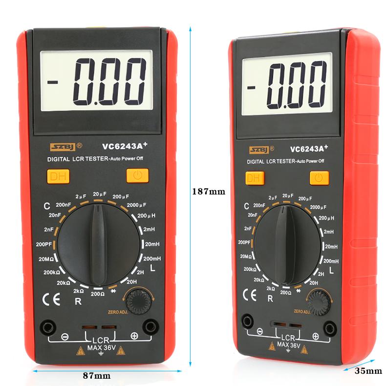 SZBJ LCR Tester Inductance Meter VC6243A, Specialized Instrument for Measuring Inductance, Capacitance, and Resistance