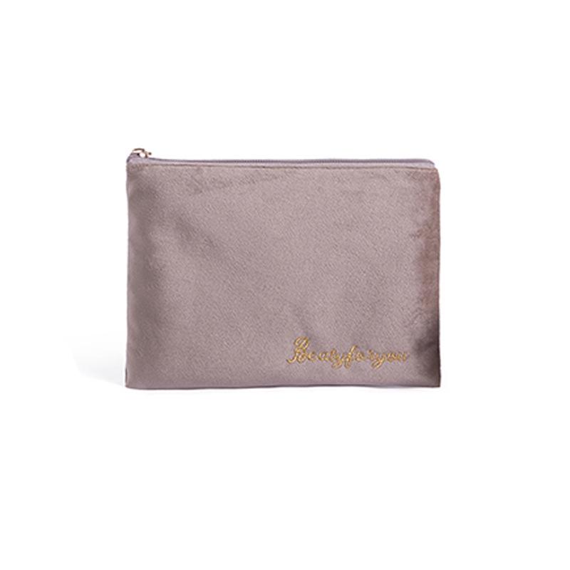 

Velvet Travel Makeup Organizer Set: Flannel Clutch with Large Capacity Lipstick Storage