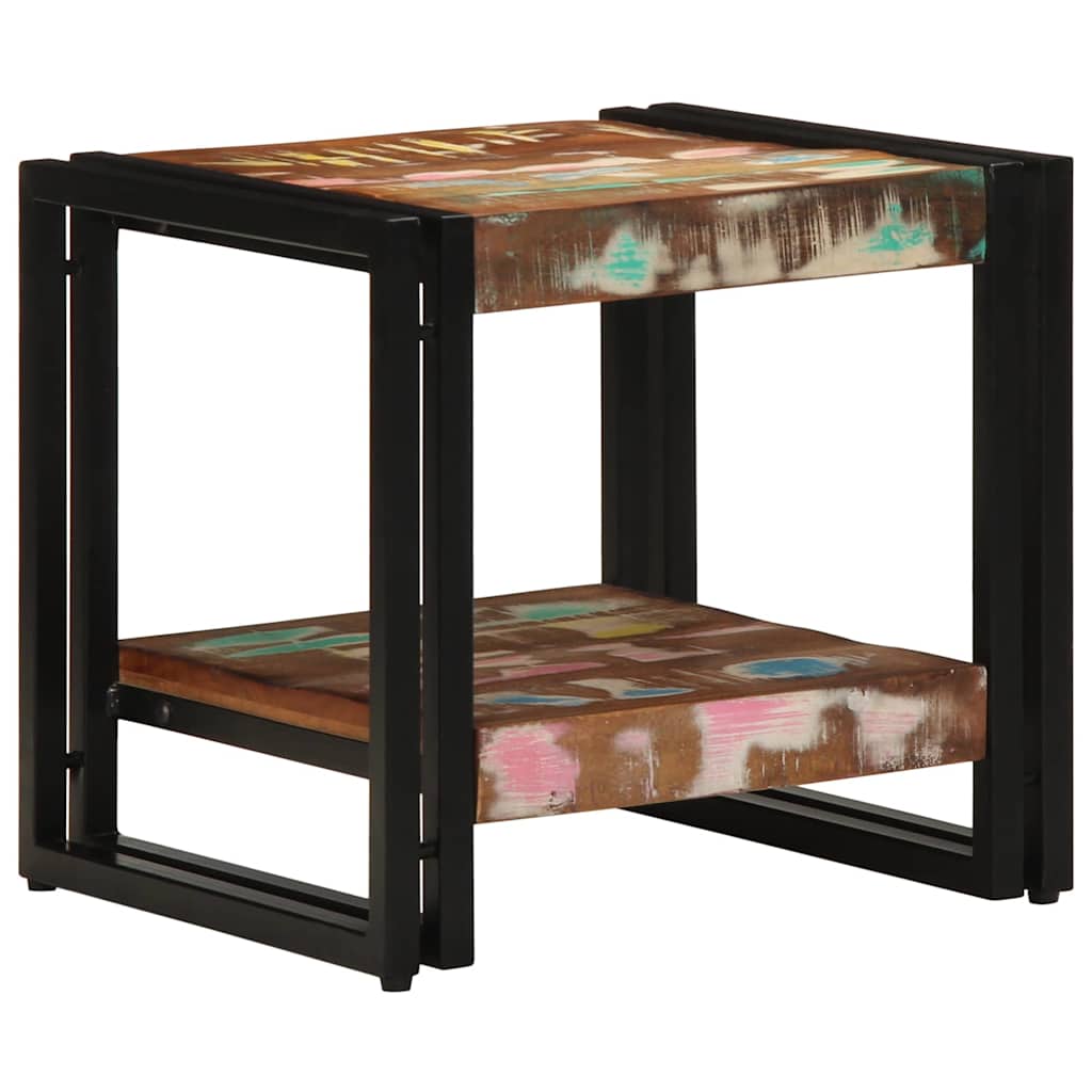 Coffee Table 40 X 40 X 38 Cm Solid Upcycled Wood
