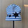Early autumn lazy wind striped stars knitted hat women's winter warm and cold ear protection cold hat bag head stack hat