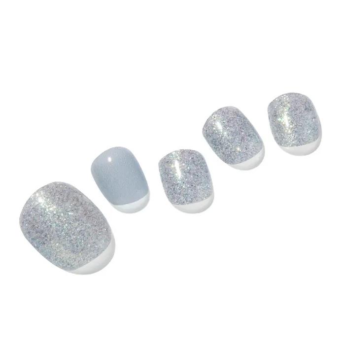 Silver Sparkle Gel Pedicure