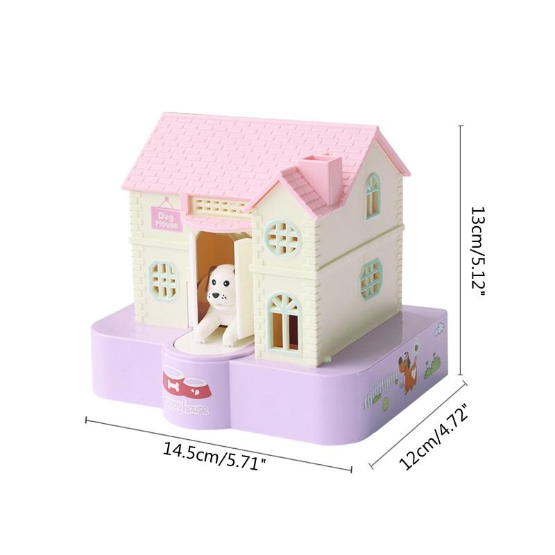 Funny House Piggy Bank Coins Storage Money Boxes Electric Music Steal Dog Coin Bank for Home Decor Kids Room Desktop Decoration