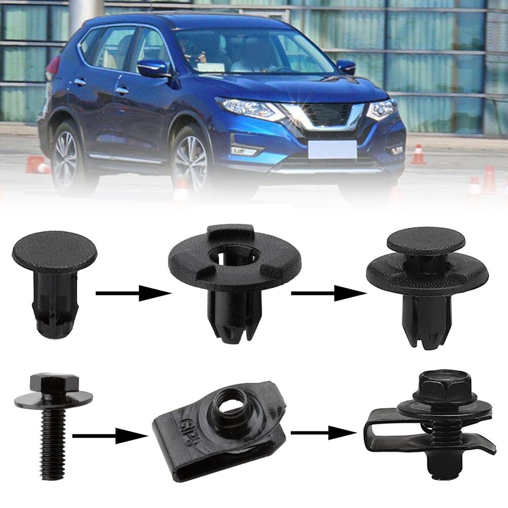 30pcs Clamps Bolts Clips Metal Nut Clamps Undertray-Cover