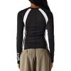 Nike Sportswear Color Block Logo Slim Fit Long Sleeve T-Shirt Women Tops Black DM6081-010