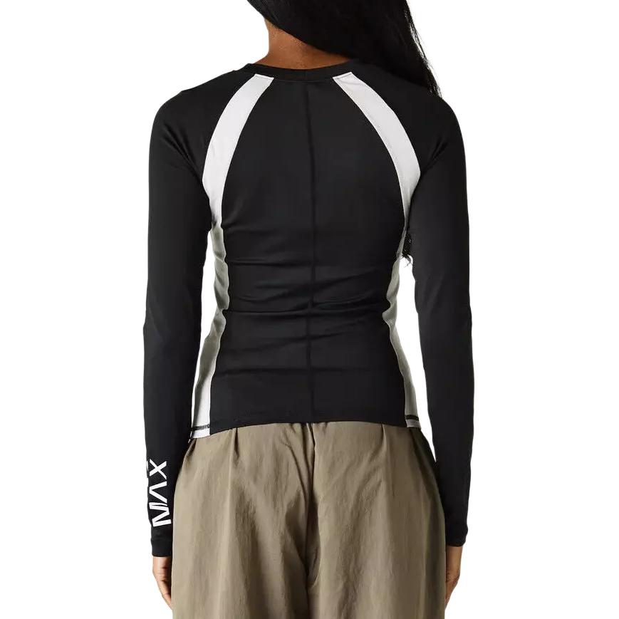 Nike Sportswear Color Block Logo Slim Fit Long Sleeve T-Shirt Women Tops Black DM6081-010