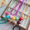 2026 Trend Summer Candy Color Acrylic Star Pendant Beaded Necklace For Girl Y2K Sweet Aesthetic Fashion Neck Accessories Jewelry