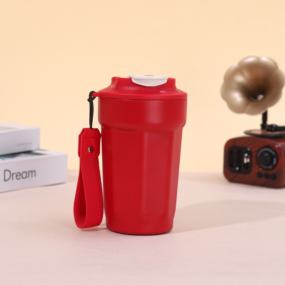 Stainless Steel Eight-Angle Coffee Cup with Lid Vacuum Insulated Cup Sports Cup  for Home Work