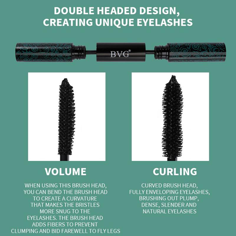 2-in-1 Mascara Set Is Waterproof and Non-smudgable, Making Lashes Long, Thick and Curled