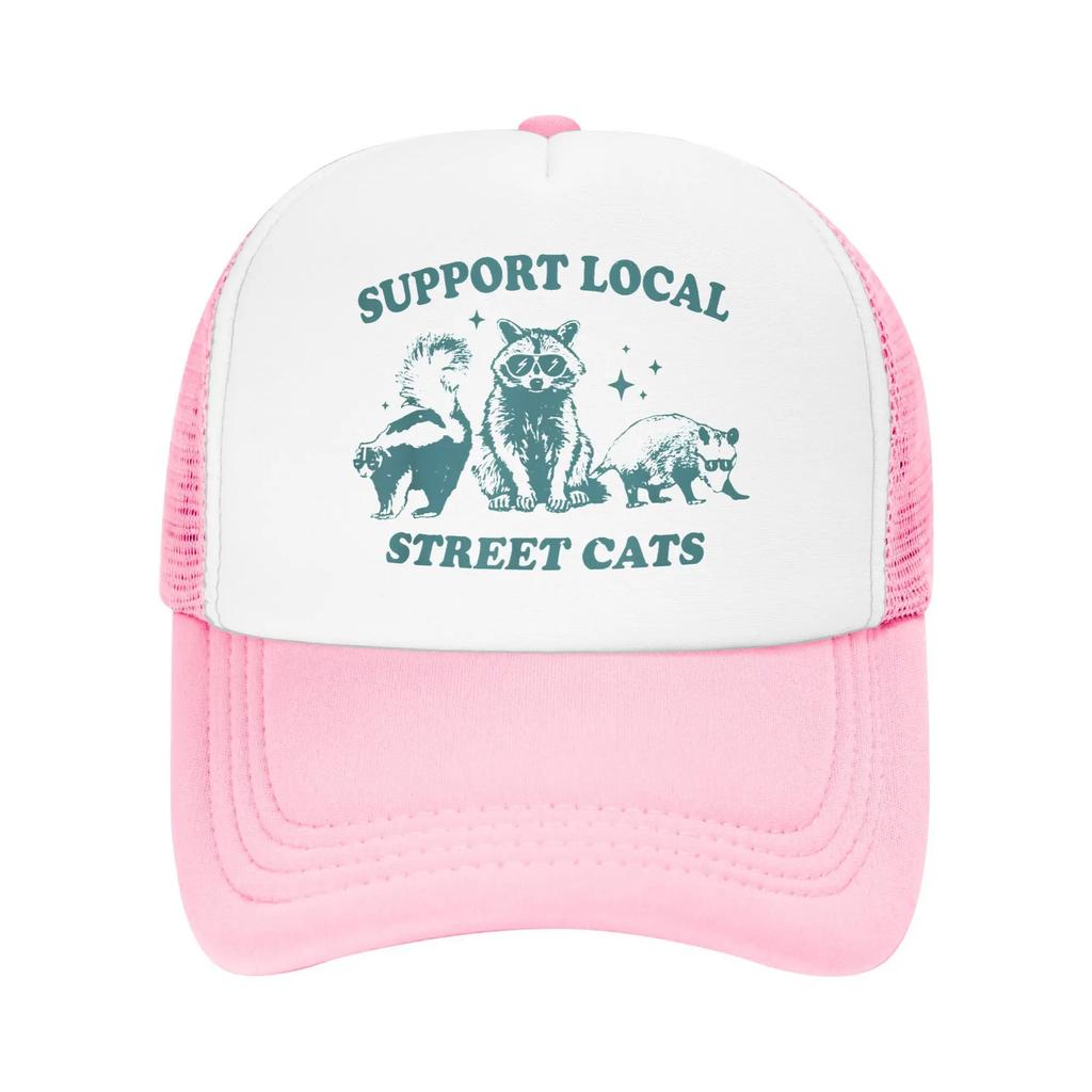 Funny Vintage Raccoon Opossum Skunk Baseball Cap For Men Women Summer Mesh Side Caps Hats For Casual Headwear