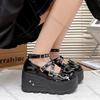 Fashion Comemore Japanese Jk Uniform Mary Jane Shoes Large Size Women Wedges High Heels Leather Pumps for Women Punk Style Single Shoes