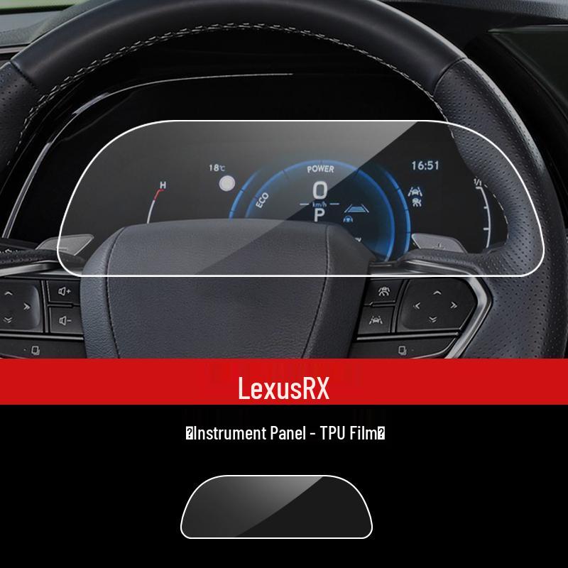 Fits 23 Lexus RX350h Models: Center Console Gear Shift & Navigation Display Tempered Film.