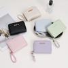 Dopamine Color Mini Women's Short Wallet Compact Cute Card Holder Money Clip Pocket For Student Cash Coin Storage Oragnizer