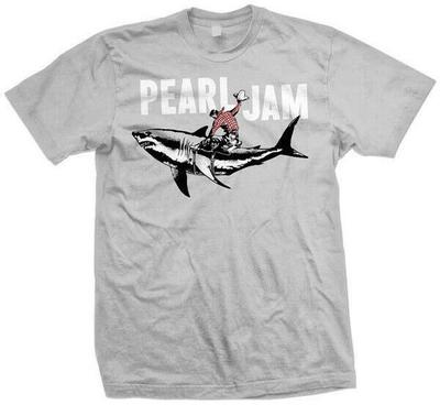 Pearl Jam Shark Cowboy Grey Us Import Unisex T-Shirt
