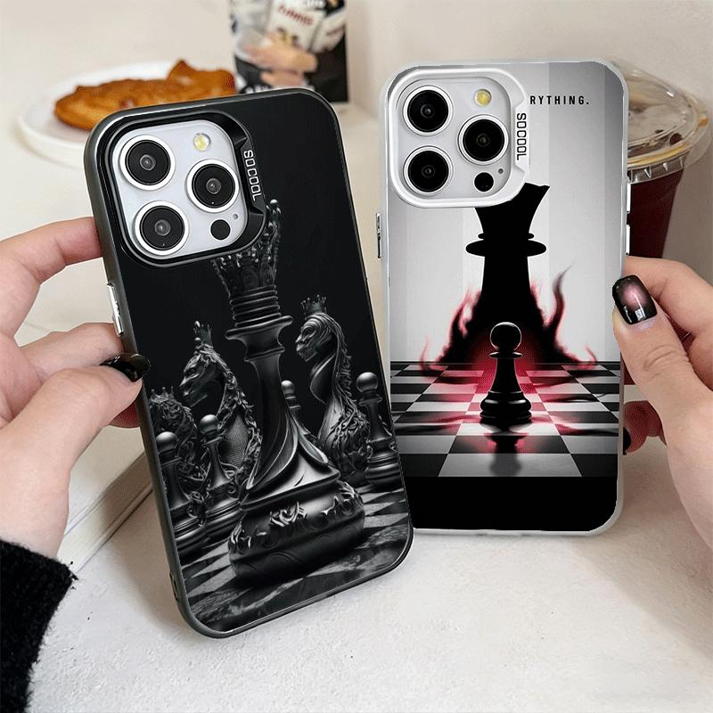 Competitive Chess Game Soft Phone Case for iPhone 15 16 17 Pro Max 17Air 16E 14 Plus 13 12 Mini Shockproof Cover Back Shell