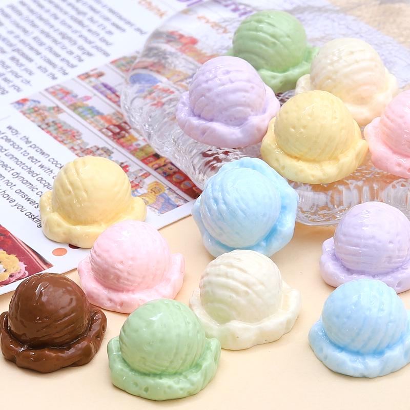 DIY Resin Ice Cream Accessories for Hairpins and Shoe Decoration