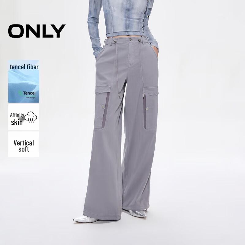 

ONLY Women s Tencel Cargo Drawstring Jogger Pants L