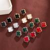 Novelty Four-leaf Clover Copper Earrings Beauty Girl Temperament Couple Gift Ladies Earrings