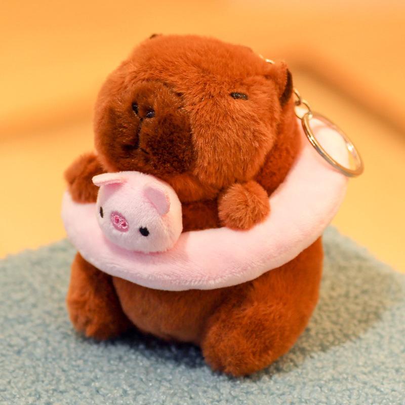 Capybara Keychain Bagpack Pendant Hanging Ornament Capibala Ornament Car Accessories Gift for Kids Guests Baby Shower Gifts