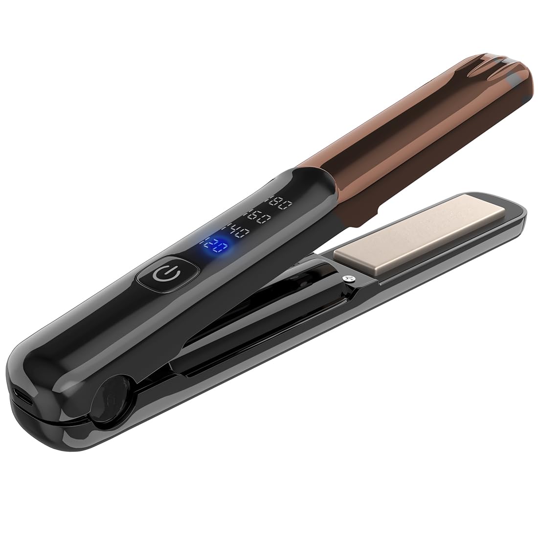 

Cordless Mini Hair USB Straightening and Curling 4 Temperature Ideal for Home and Travel Straightener, Portable, Rechargeable, 2-Way Function,