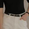TILLIDIE Timeless Slim Buckle Leather Belt_[2color]
