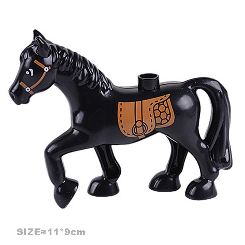 Large Size Building Blocks Cat Dog Pig Rabbit Miniature Add-Ons Fitting Blocks Farm Animals Collection Assemble Education Playthings Ideal For Kid