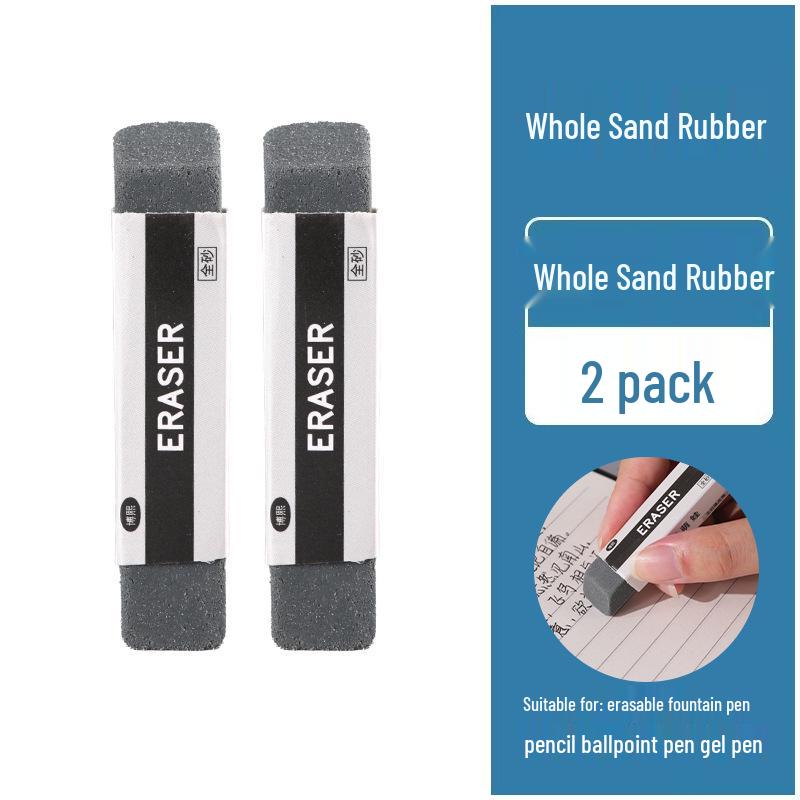 Erasable Dual-Use Pen & Frosted Eraser Combo: Fountain, Ballpoint, Gel, Pencil - No Marks, Perfect for Students & Exams