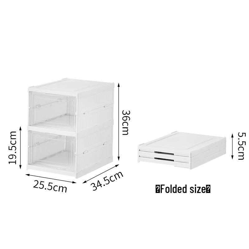 Thickened Flip-Top Transparent Shoe Box, Foldable Multi-Layer Plastic Shoe Rack Foldable Shoe Rack