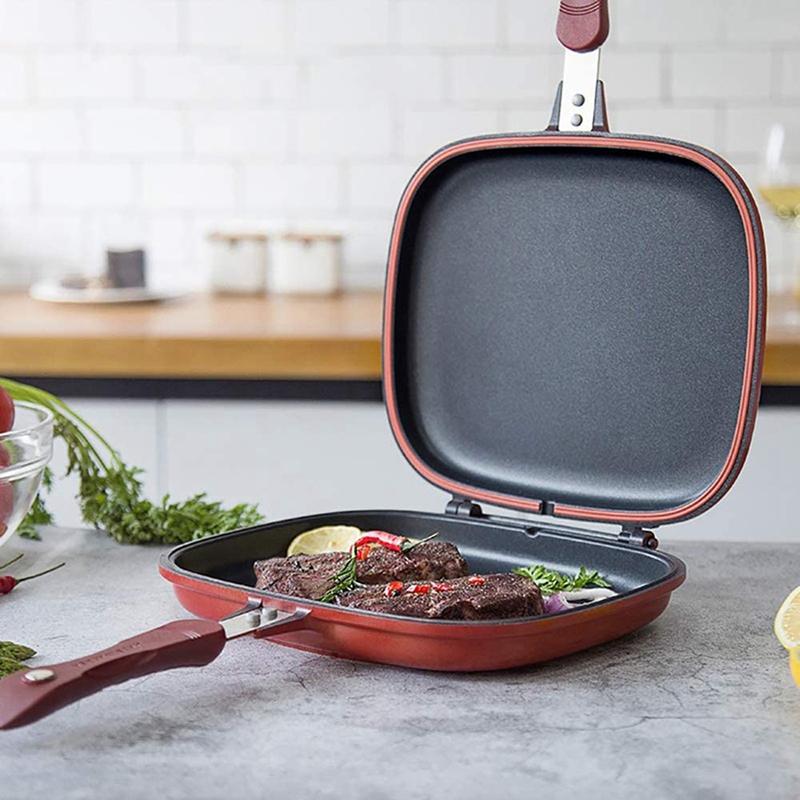 Těsnicí kroužek pro 28cm a 30cm oboustranný pánev Jumbo gril nádobí nepřilnavý oboustranný pánev na omelety obracecí pánev CNIM Horké