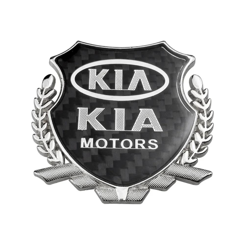 Metal Car Side Badge Sticker Styling for KIA Optima Ceed Rio 3 Pegas Picanto Cerato Soul Sportage Car Window Emblem Accessories