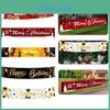 Large Merry Christmas Banner Sign With Vibrant Santa And Festive Gift Patterns For Home Decoration