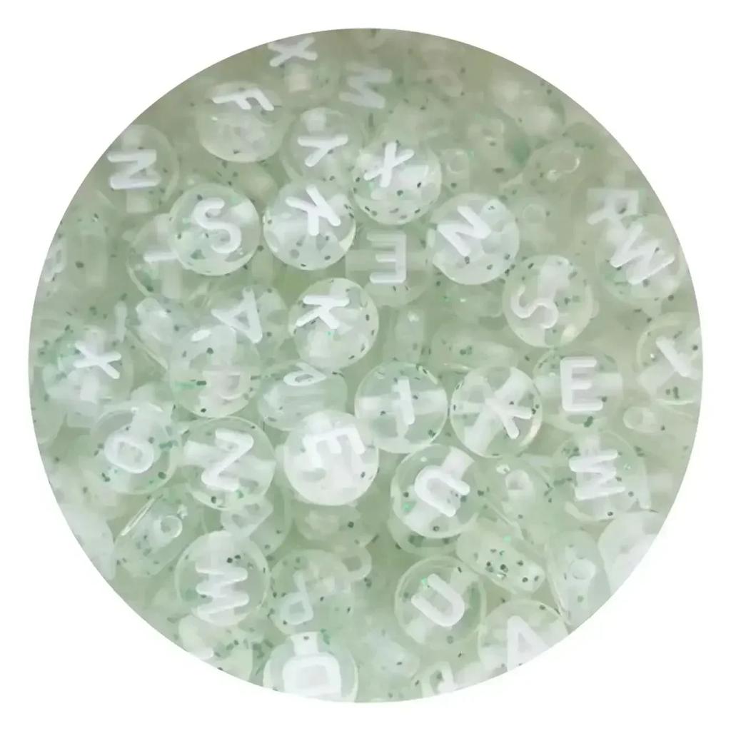 100/200/300/500pcs Acrylic Mixed Color Letter Beads Round Loose Spacer Russian Beads For Jewelry Making Diy Handmade Bracelet