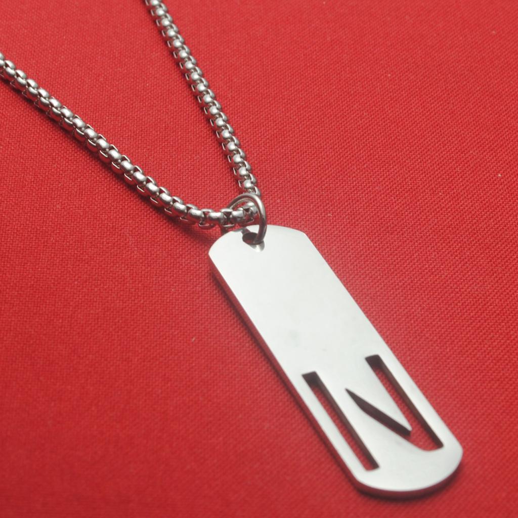 Titanium Steel English Letter Pendant Stainless Steel Unisex Versatile Fashion Accessories Couple Jewelry Necklace