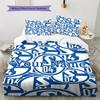 Sport Icon Custom Name Pattern Bedding Quilt Set Quilt Cover Pillowcase Home Birthday Gift(1 * Duvet Cover + 2 * Pillowcase, Without Core)