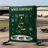 Countdown To Christmas Calendar Acrylic 2D Fighter Home Decor Christmas Advent Countdown Calendar With 24 Aircraft Pendant For