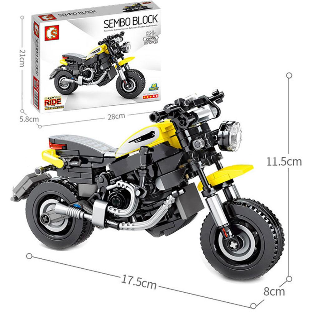 Motocross Building Blocks Toy Children Educational Assembled Off-road Racing Motorcycle Toys