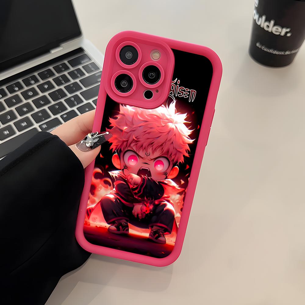 Jujutsu Kaisen Sukuna Mobile Phone Case for iPhone 17 16 15 14 13 12 11 Air Pro Max Plus Thicken TPU Colorful Cover Cover Pretty