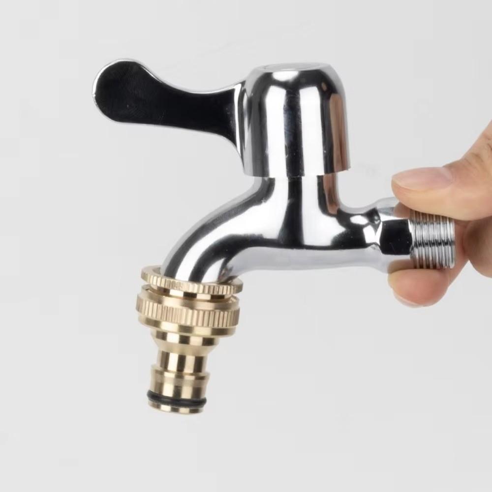 Brass Faucet Hose Adapter 3/4" To 1/2" Water Pipe Fittings  Home Replacement Accessory