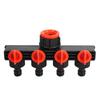 Hose Pipe Splitter Plastic Drip Irrigation Watering Agricultural 4 Way Tap Connectors Garden