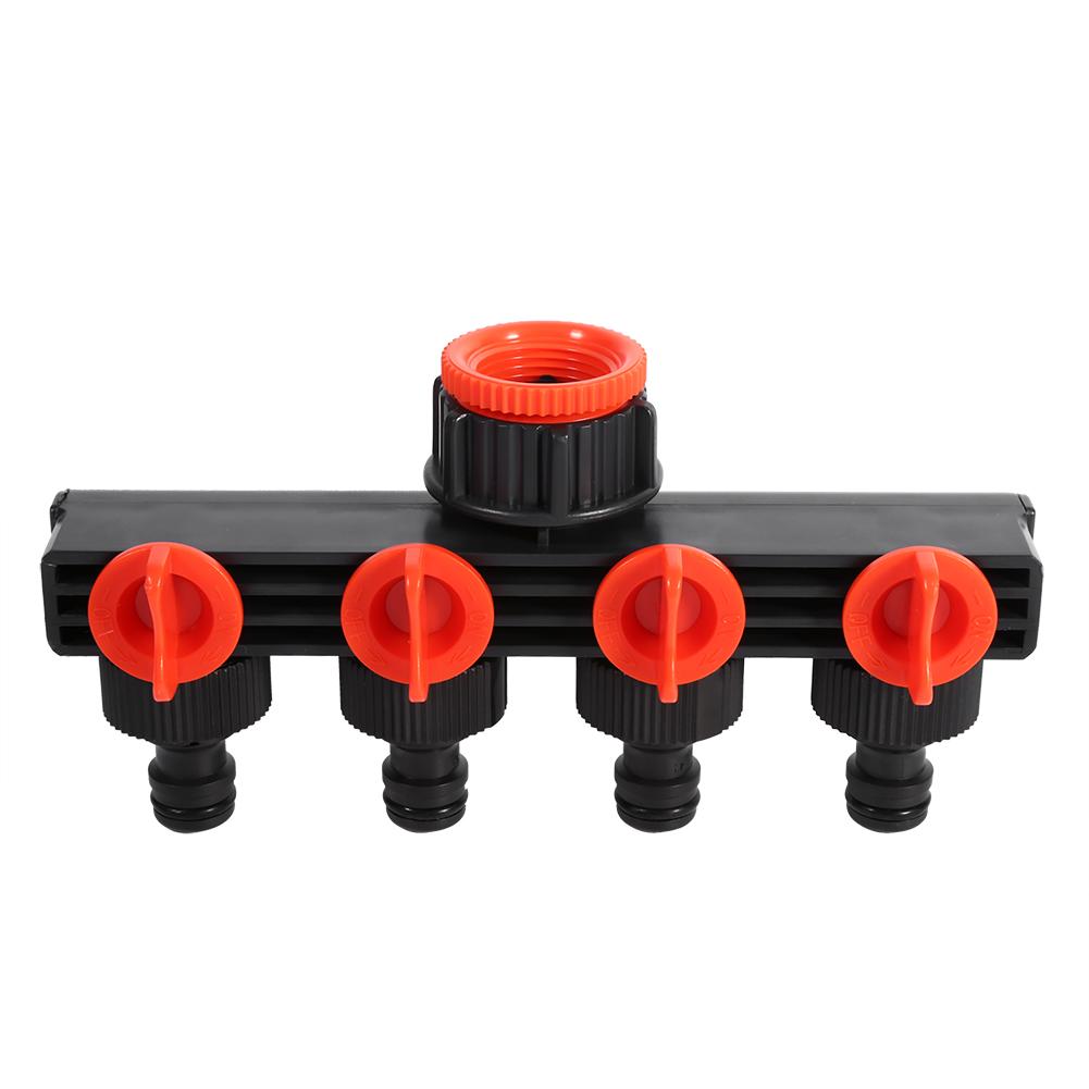 Hose Pipe Splitter Plastic Drip Irrigation Watering Agricultural 4 Way Tap Connectors Garden