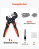 Grommet Tool Kit 12 Mm Eyelet Tool Kit with 500 PCS Silver Grommets, with Eyelets and Washers, Manual Grommet Press Pliers, Hole Punch, and Block, for