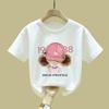 Girls White Short Sleeve T Shirt Summer Casual Top For Big Kids