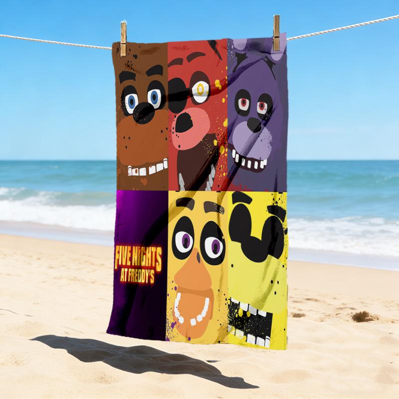 Fnaf Characters Stylish Digital Printing Beach Towel Quick Drying Absorbent Blanket For Beach Pool Gym Travel Christmas Gift C9211963