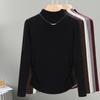 Semi-turtleneck bottoming shirt women's new autumn and winter long-sleeved inner slim-fit warm fleece polished top