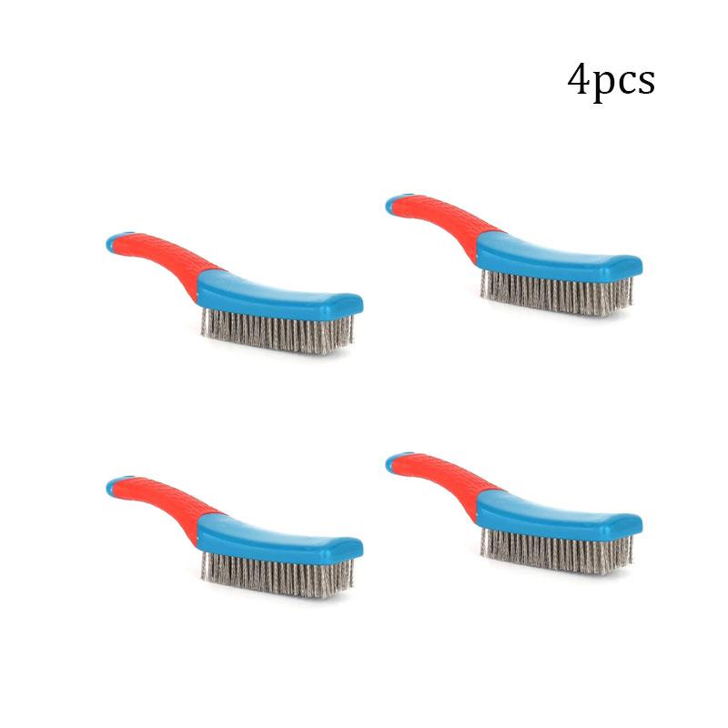 Heavy Duty Stainless Steel Wire Brush with Comfortable Plastic Handle Perfect for Removing Rust, Welding Slag, Dirt,Paint 260909