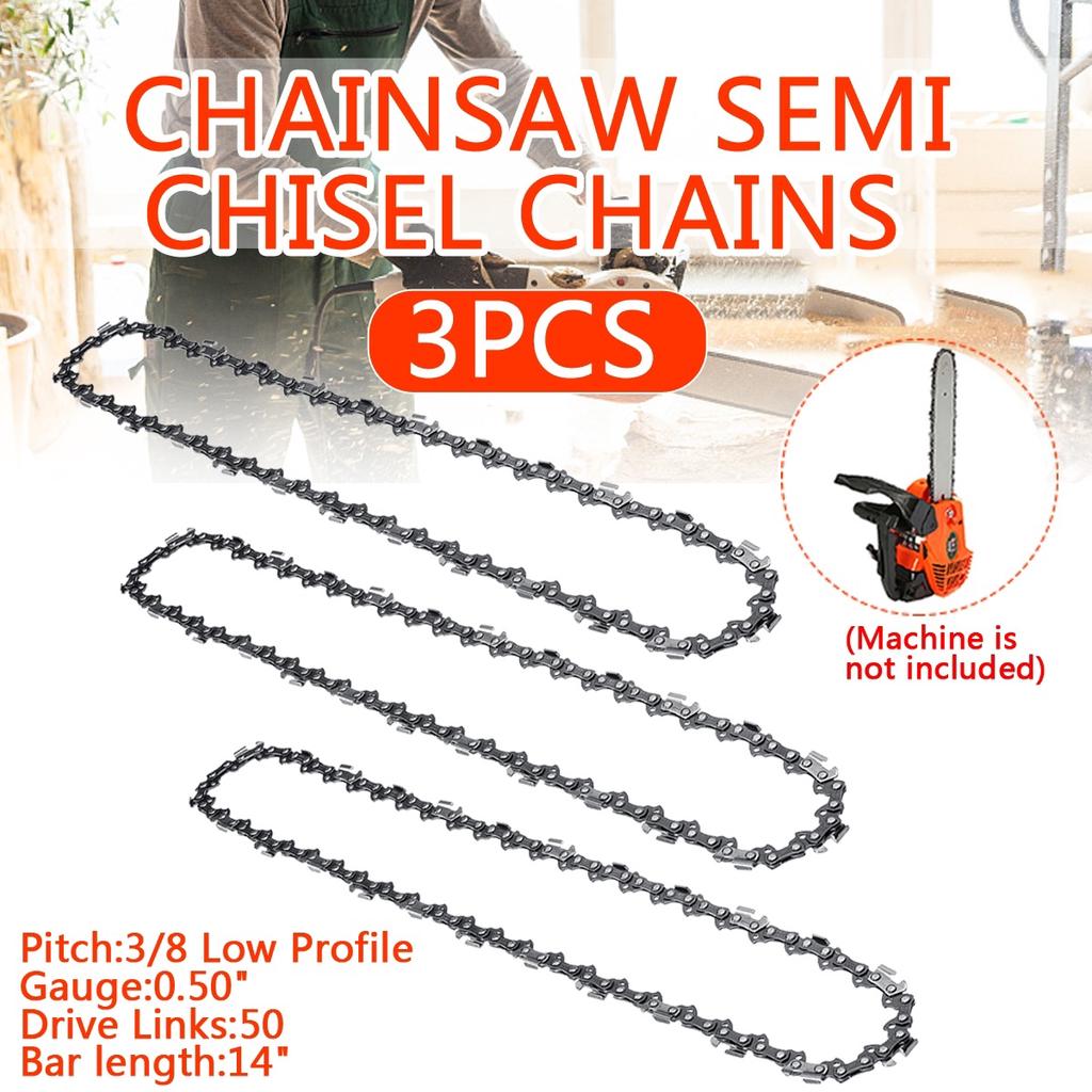 3x 14" Semi Chisel Chainsaw Chain for Stihl MS 170 021 009l 3/8" 0.050" 50 DL 3x 14" Semi Chisel Chainsaw Chain for Stihl MS 170 021 009l 3/8" 0.050" 50 DL