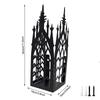 1Pcs Wall Candle Sconce Holder Gothic Cathedral Wall Sconce Black Metal Wall Mount Candle Holder For Living Room