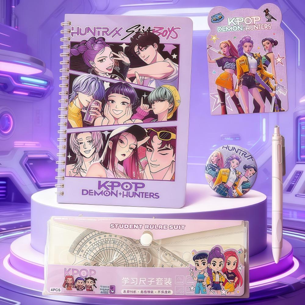 Latest Popular Popular KOREAN POP Demon Hunt Girl Group High-value Stationery Kit for Students, also suitable for present-giving