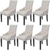 Day and Night - Day and Night Dining Chairs 6 Units Cream Gray Fabric